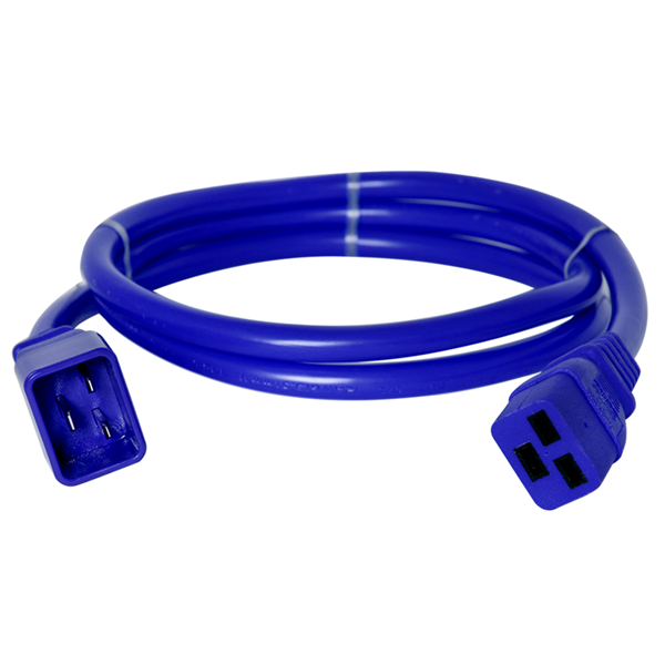 C20 To C19 Power Cords Blue 20A 250V 12 3 SJT PDU Whips c20-to-c19-power-cords-blue-20a-250v-12-3-sjt-pdu-whips
