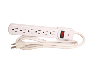 Picture of NEMA 5-15P to 6 x 5-15R Surge Protector with Indicator Light