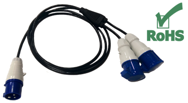 L5-20P to 2 x L5-20R Splitter Cord