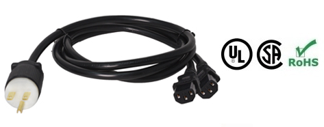6-15P to C13 Splitter Cable