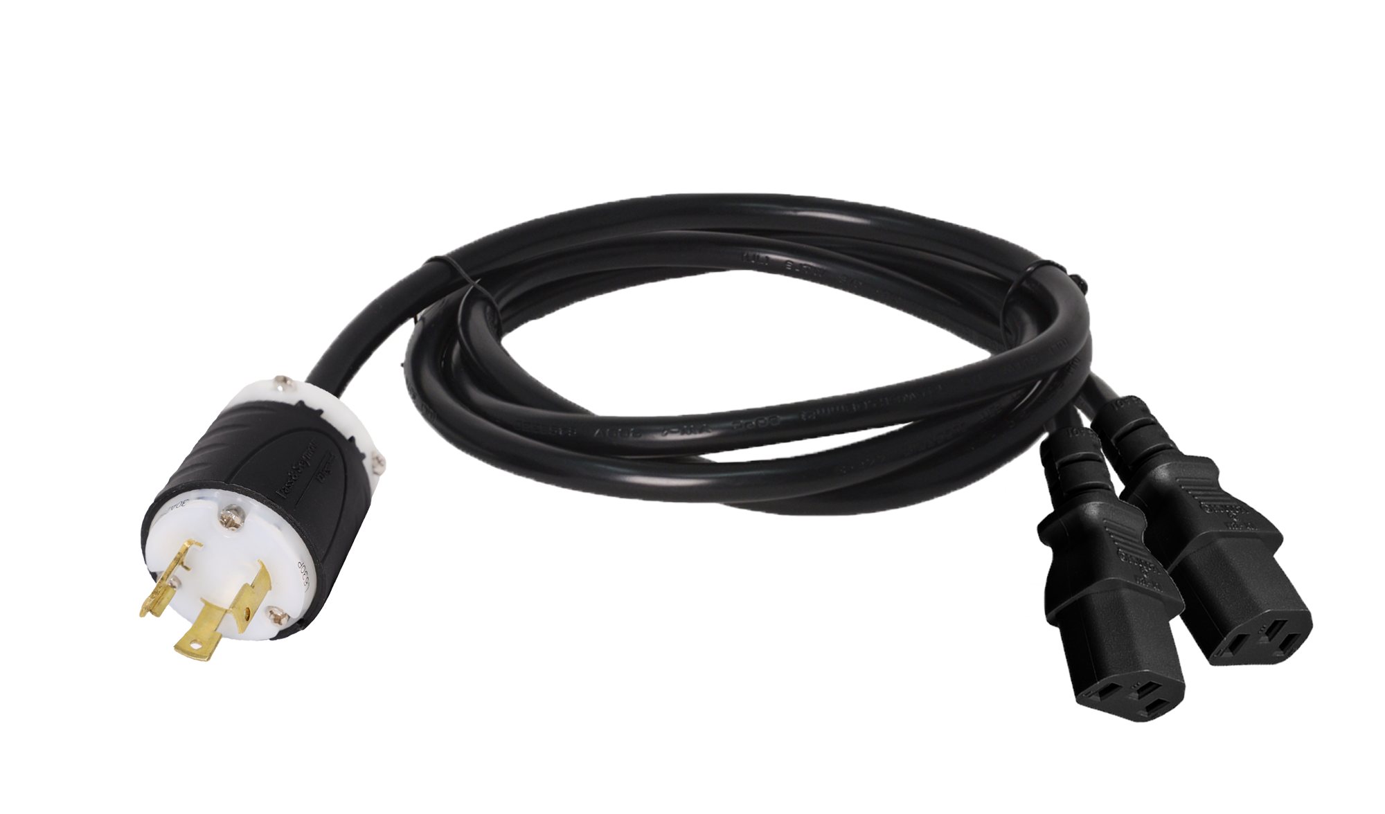 L6-30P to C13 Splitter Cord