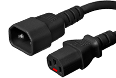 red iec lock c14 to c13 power cords