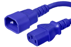 blue H05VV c14 to c13 power cord