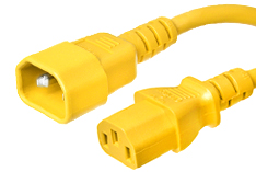 yellow c14 to c13 power cords
