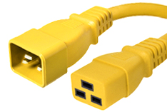 yellow c20 to c19 power cords