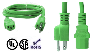 green 5-15 power cable
