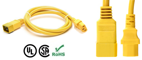 yellow iec cords